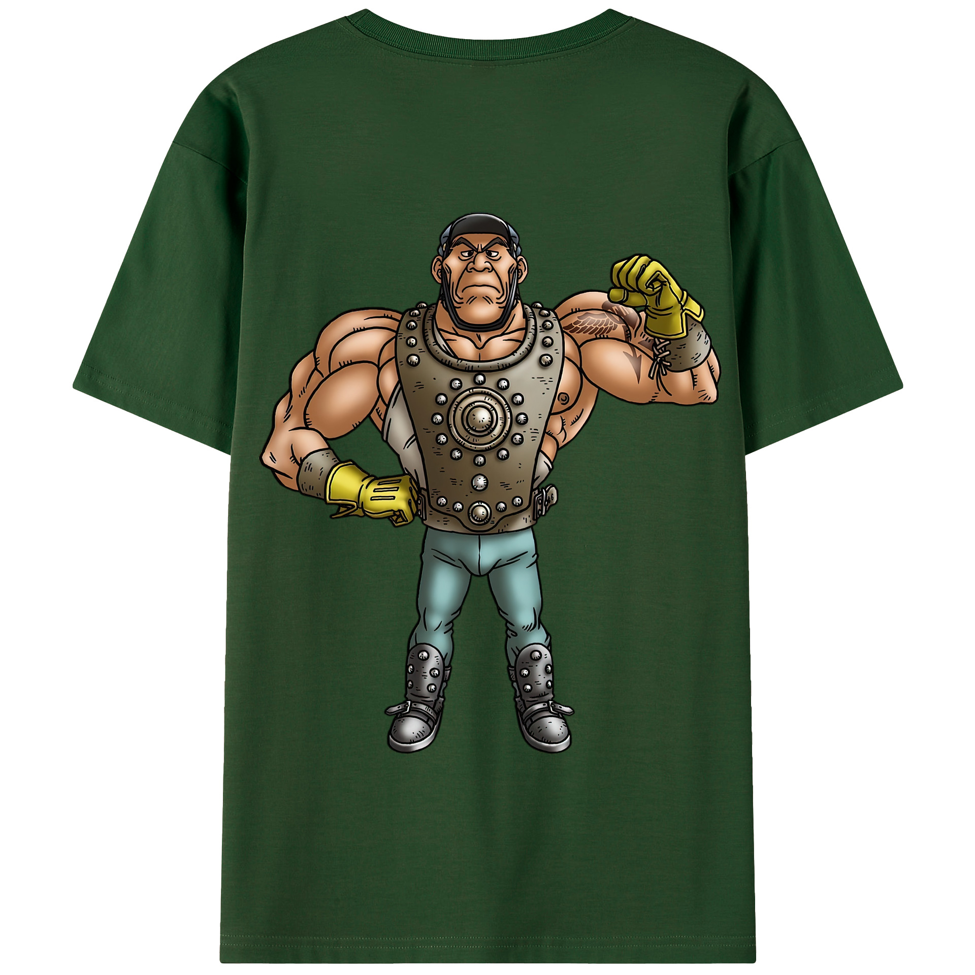 （画像用） ドラゴンクエスト Doragon Kuesuto Dragon Quest 綿100％半袖Tシャツ（背面プリント）